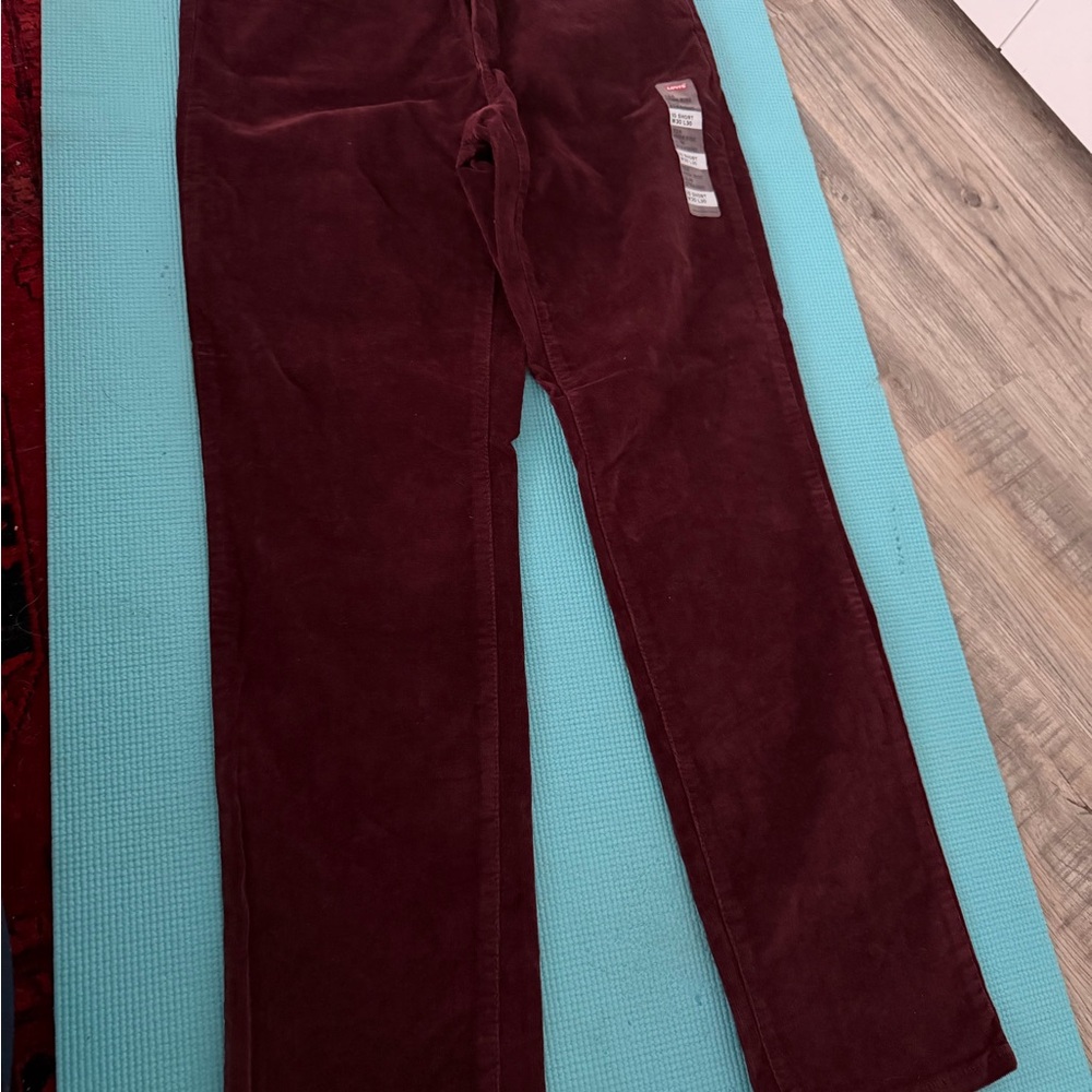 Levi's Burgundy Corduroy Women's Jeans